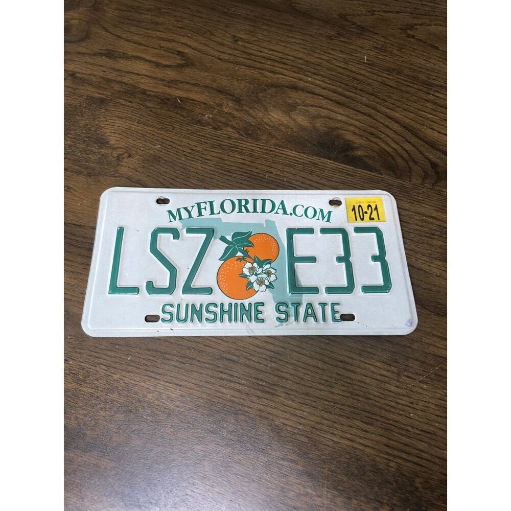 Florida Sunshine State US Car License Plate LSZE33